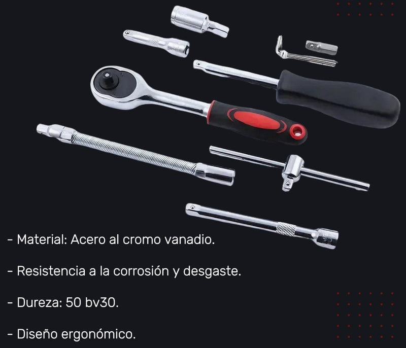 🚀 Juego De Copas Kit De Herramientas X46