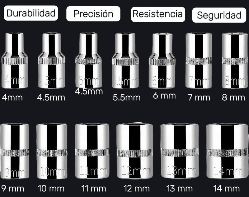 🚀 Juego De Copas Kit De Herramientas X46