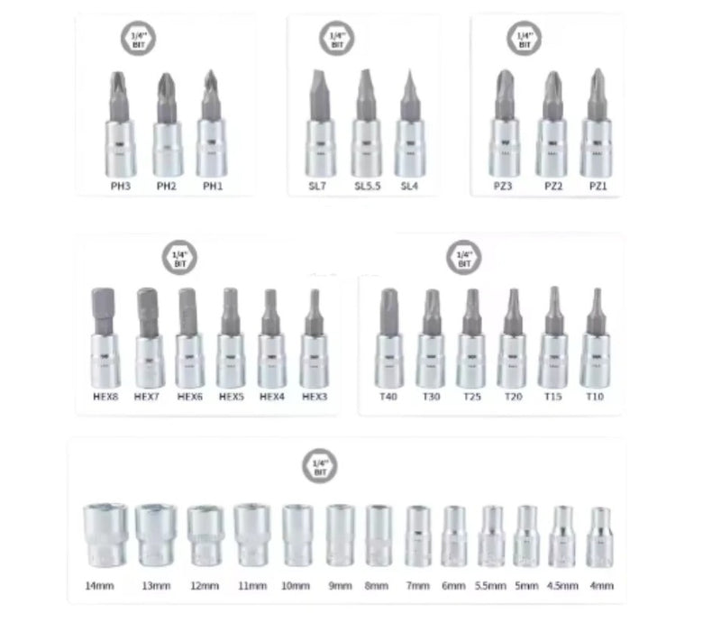 🚀 Juego De Copas Kit De Herramientas X46